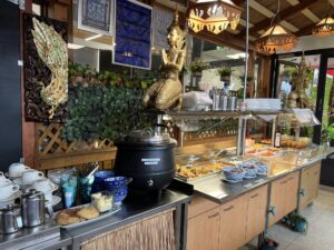 Thai-ravintolan buffetlinjasto